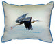 Betsy Drake Eddies Blue Heron Extra Large 20 X 24 Indoor / Outdoor White Pillow