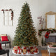 9' Snowed Clermont Pine Faux Xmas Tree W/Lights, Pinecones & Bendable Branches