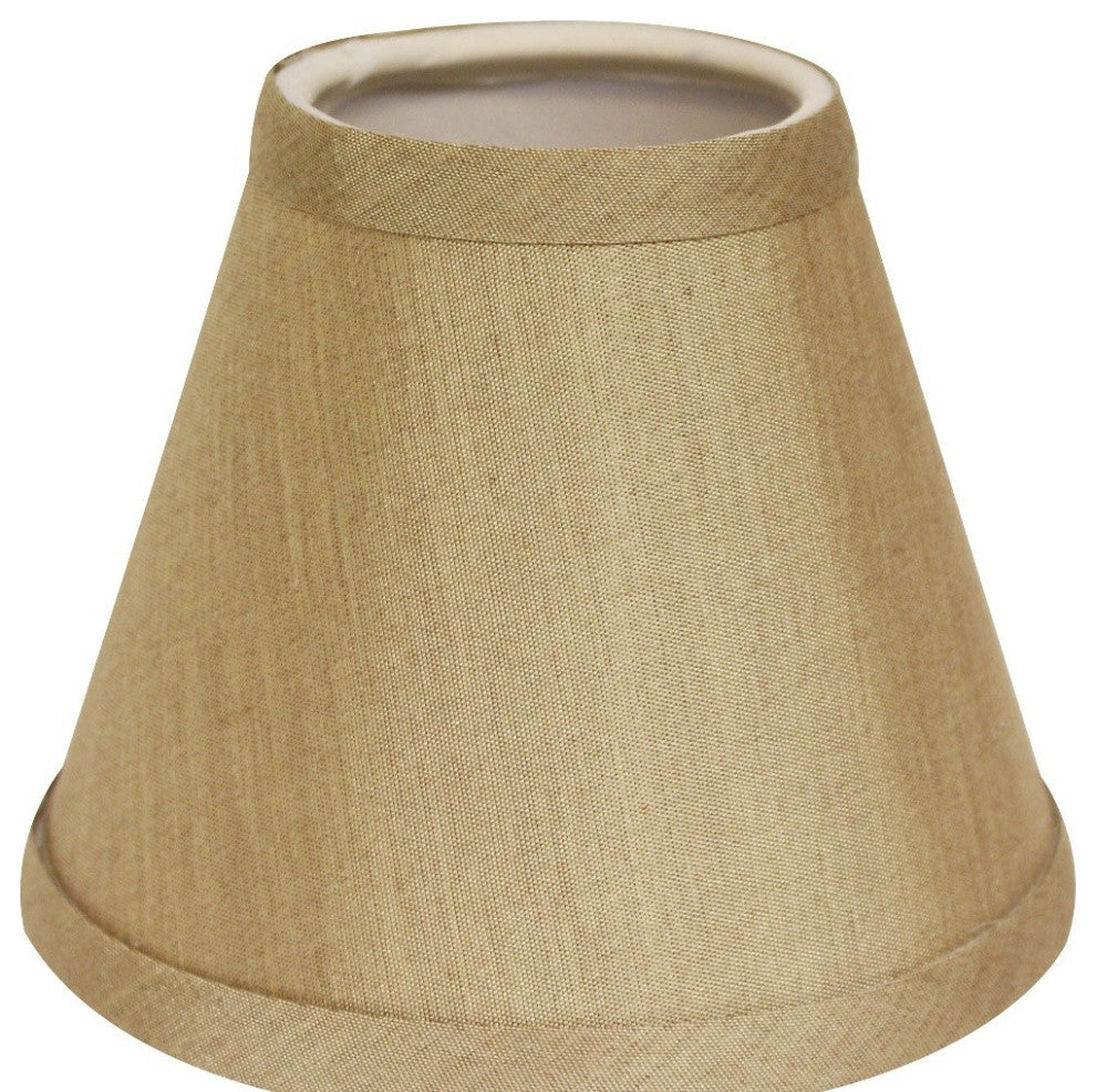 4" Pale Brown Set of 6 Chandelier No Slub Lampshades