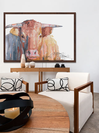 "Buffalo Moka" Framed Painting Print, 18"x12"