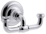 Kohler Artifacts Double Robe Hook, Polished Chrome