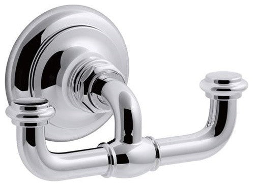 Kohler Artifacts Double Robe Hook, Polished Chrome