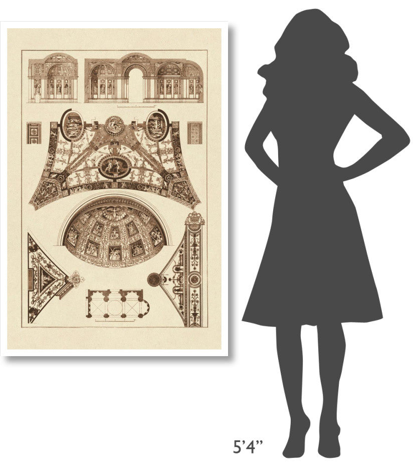 "Cross Vaults of the Renaissance" Digital Paper Print by J. Buhlmann, 34"x50"