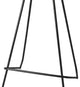 31" Off-white And Black Iron Backless Counter Height Bar Chair