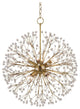 Dunkirk, 8 Light Chandelier, Aged Brass Finish, Crystals