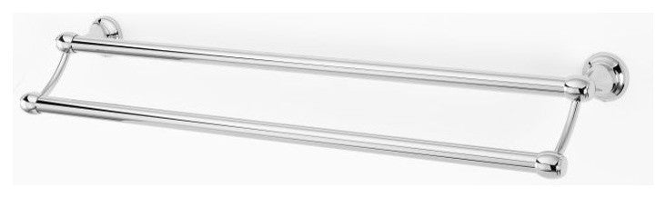 Alno Double Towel Bar in Polished Chrome
