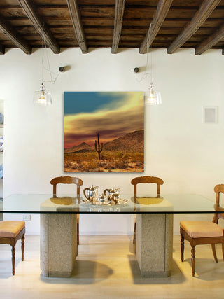 "Lone Cactus" Painting Print on Canvas