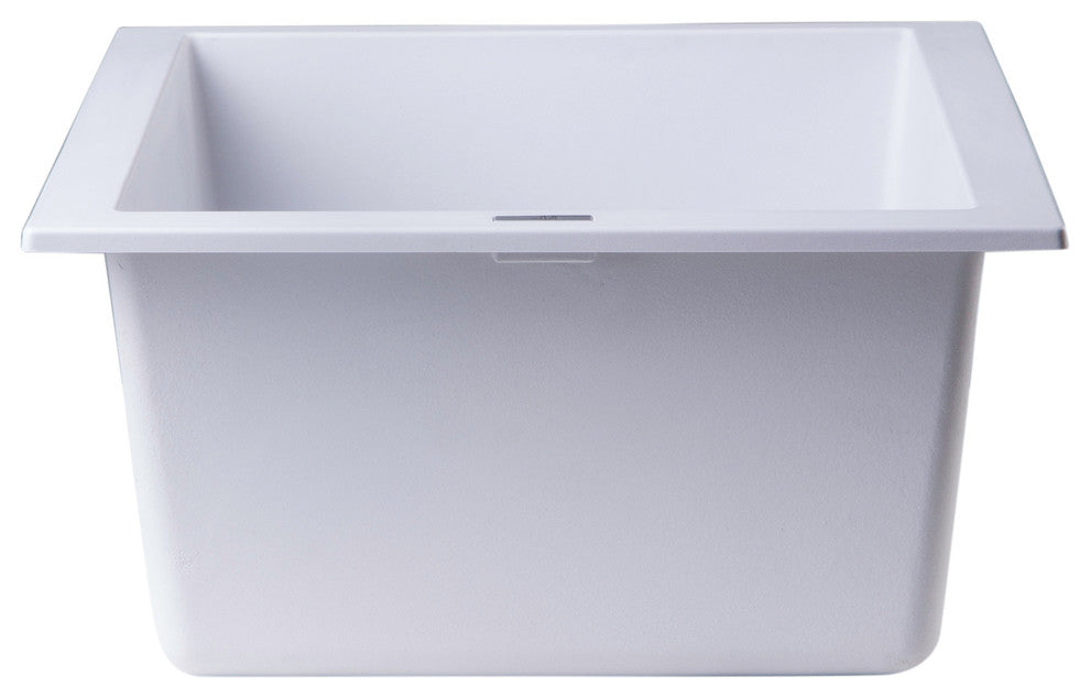 ALFI brand AB1720UM Alfi Trade 16-1/8" Undermount Single Basin - White