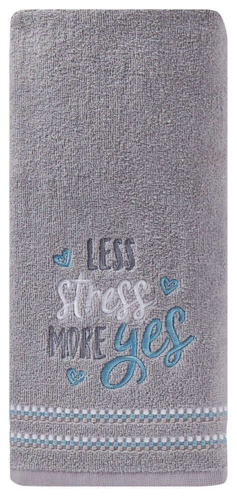 SKL Home 2-Piece Less Stress More Yes Hand Towel Set