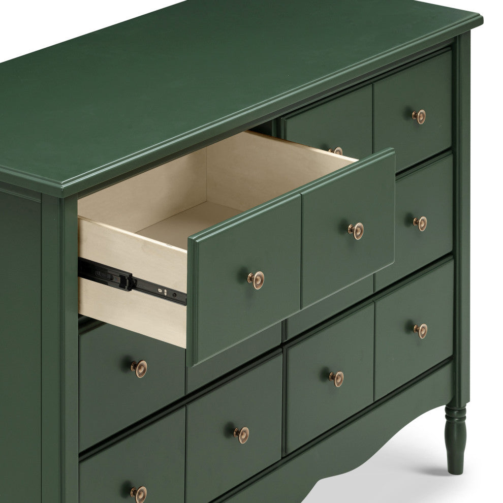 Liberty 6-Drawer Assembled Dresser, Forest Green