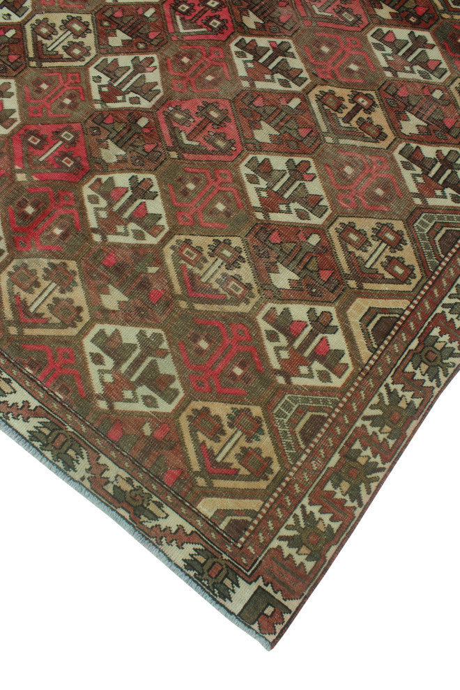 Semi-Antique Waite Brown/Ivory Rug, 6'3x8'6