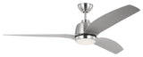 Avila 60" Ceiling Fan, Brushed Steel
