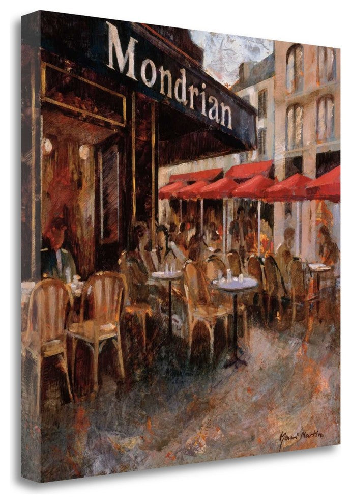 "Mondrian Cafe" By Noemi Martin, Giclee Print on Gallery Wrap Canvas