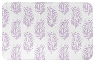 Purple Fern Leaves 21x34 Bath Mat