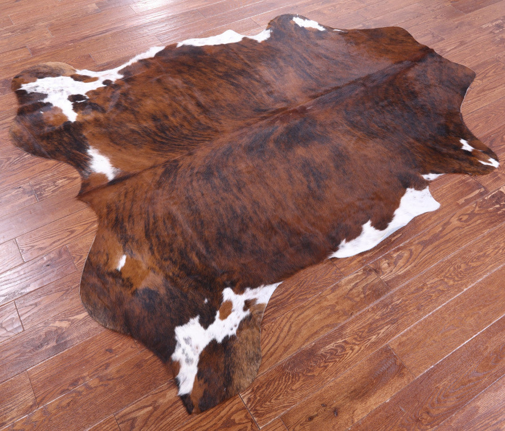 7' 4" X 6' 6" Organic Natural Hair-On Cowhide Area Rug C1452