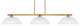 Atlas 3 Light Bar In New Age Brass Finish With 13" Clear Ribbed Glass