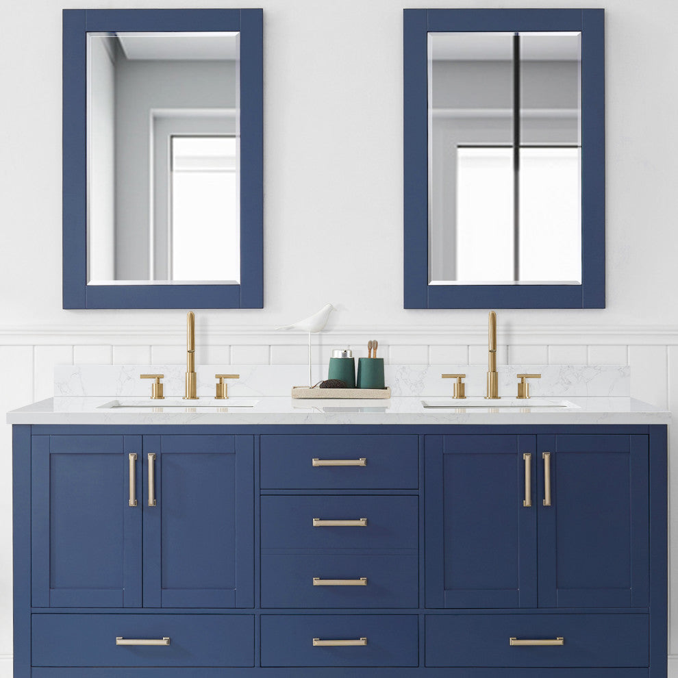 Jaen Composite Stone Vanity Top With Ceramic Sink, Grain White, 73"