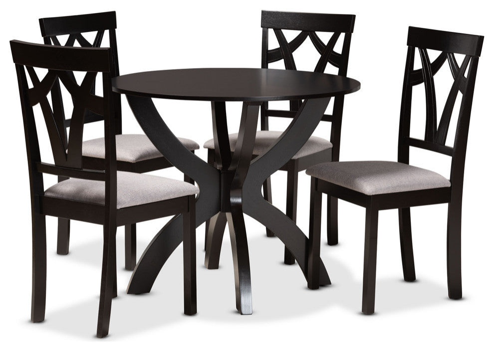 Junko Modern 5-Piece Dining Set, Gray