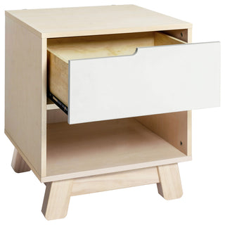 Hudson Nightstand With USB Port, White Washed Natural