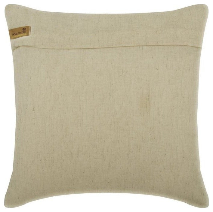 Ombre with Feathers Beige Linen 24"x24" Pillow Cover, Feather Friend