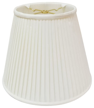 Deep Empire Side Pleat Basic Lampshade, White, 9"x18"x14"