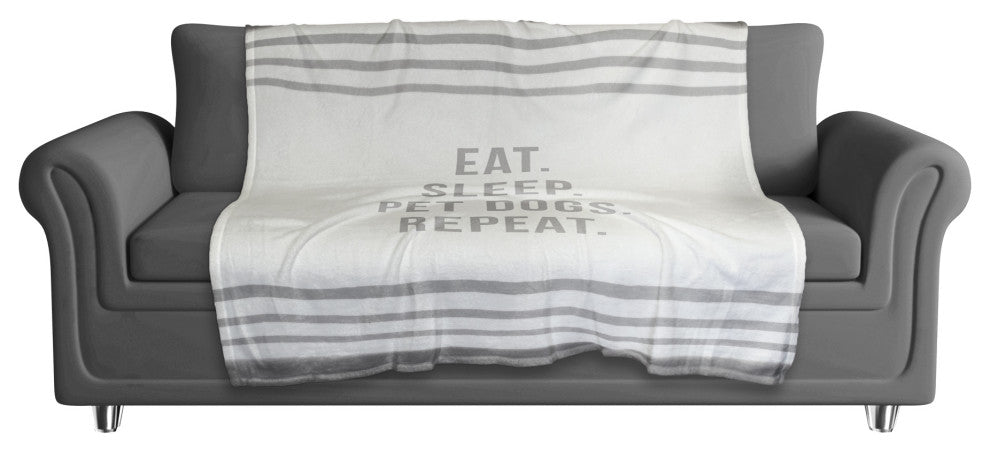 Eat Sleep Pet Dogs Repeat 50x60 Coral Fleece Blanket