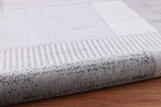 Low-Pile Rylan Gray/Ivory Rug, Gray, 10'x14'