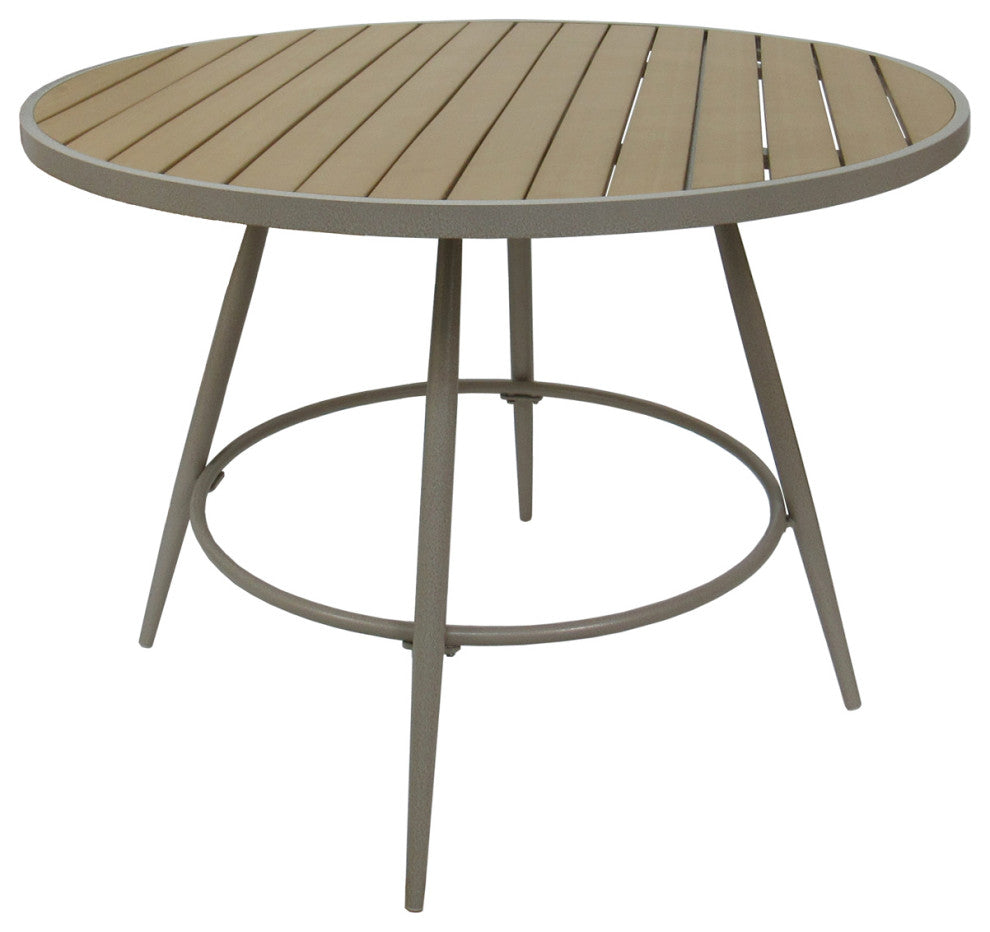 Outdoor/Indoor Patio Dinette Swivel Ofir Chair, White Linen Beige