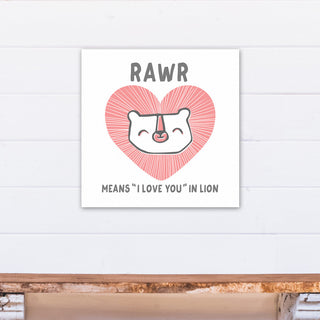 Lion Love 20x20 Canvas Wall Art
