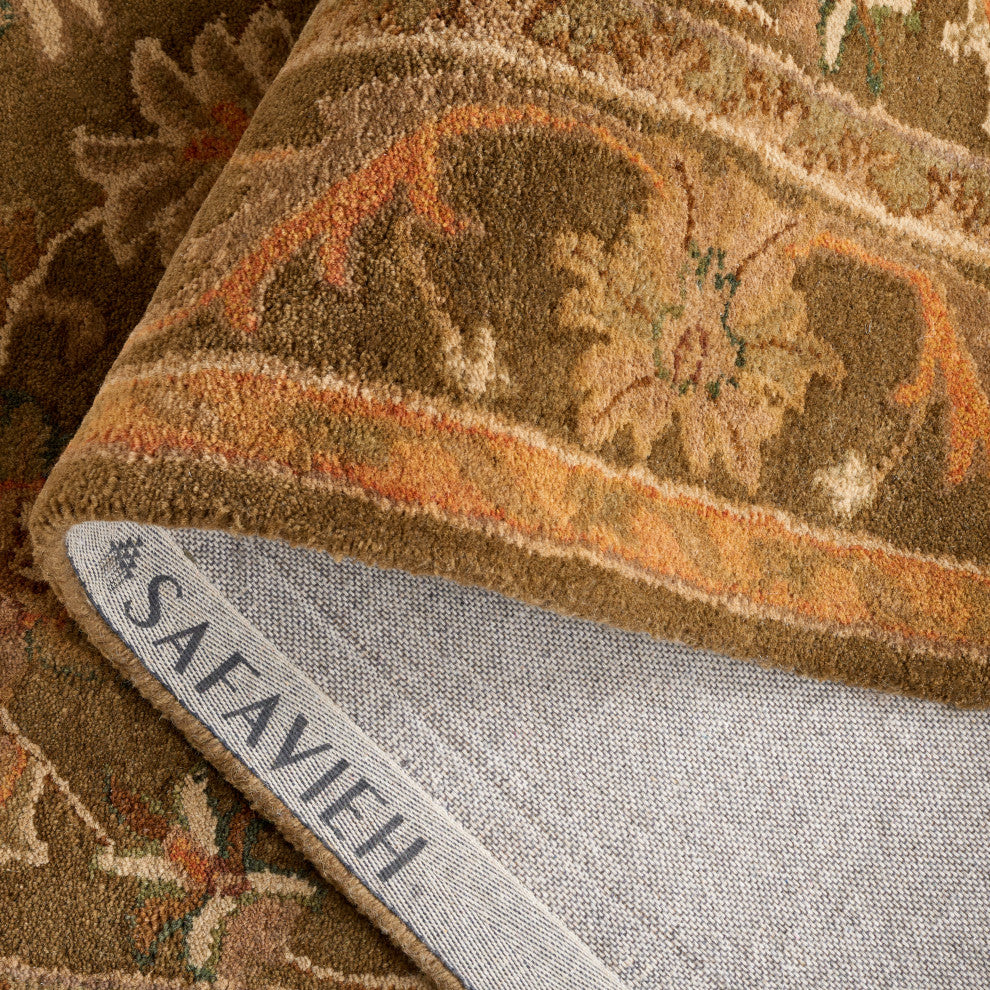 Safavieh Antiquity Collection AT52 Rug, Olive/Gold, 2'x3'
