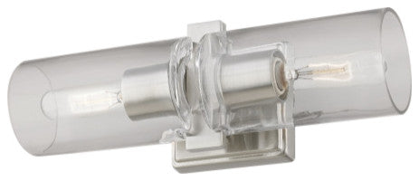 Clarion 2 Light Brushed Nickel Vanity Sconce
