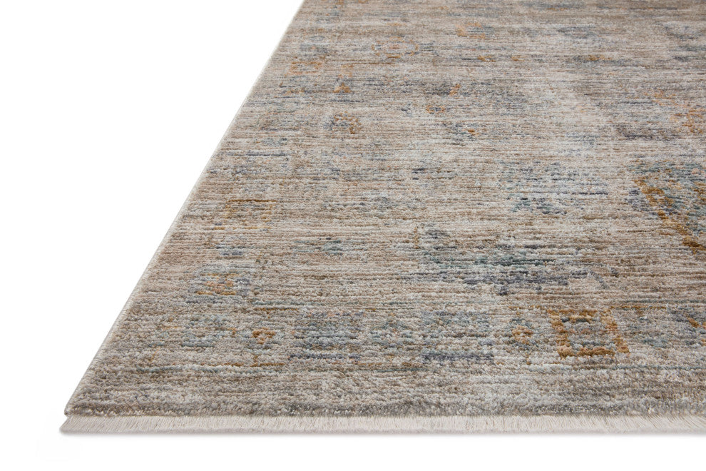 Jean Stoffer x Loloi Katherine Pebble / Ocean 5'-3" x 5'-3" Round Accent Rug