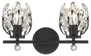 Moreno 2-Light Bathroom Vanity Light, Matte Black, Matte Black