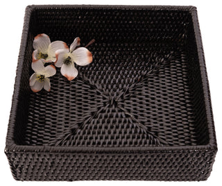 Artifacts Rattan™ Luncheon Napkin Holder, Tudor Black