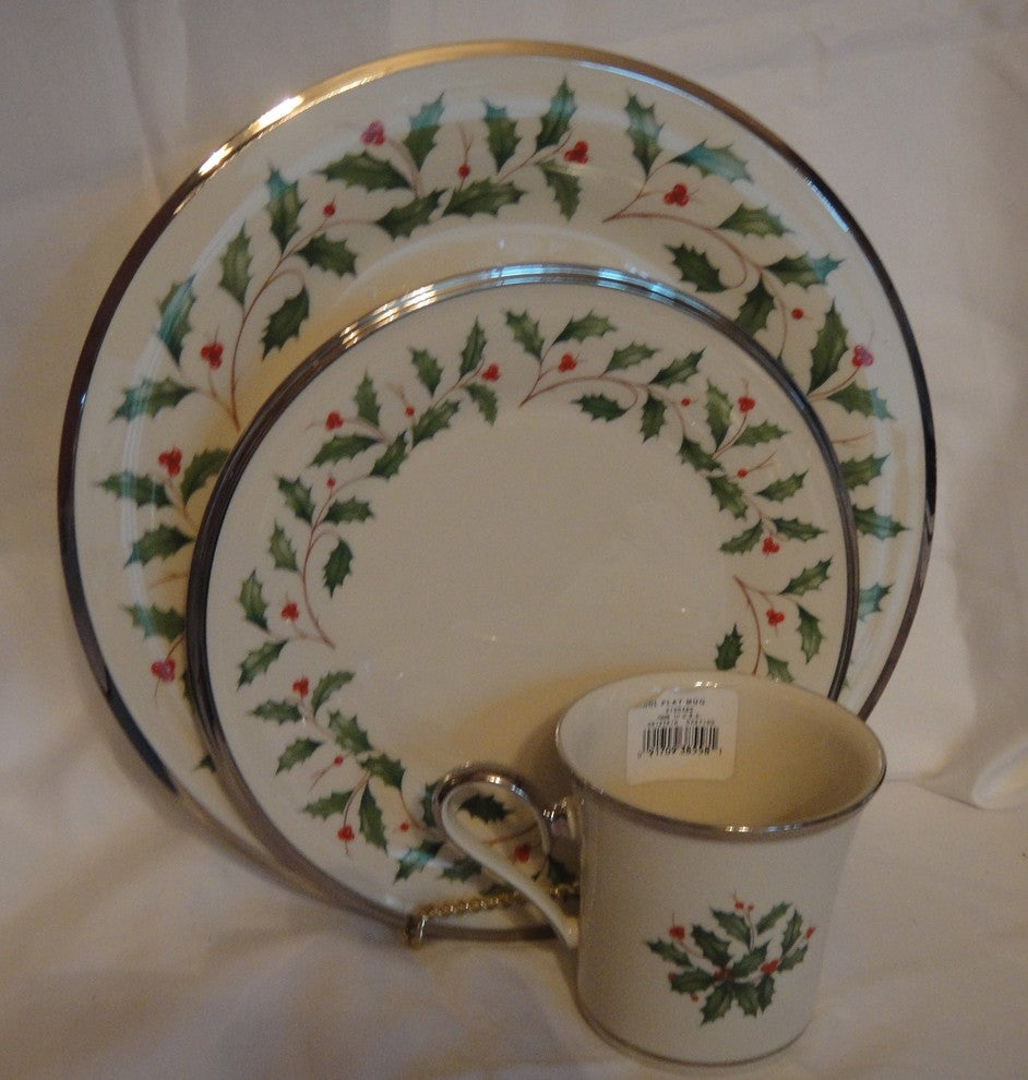 Lenox Holiday Platinum Christmas China in Box