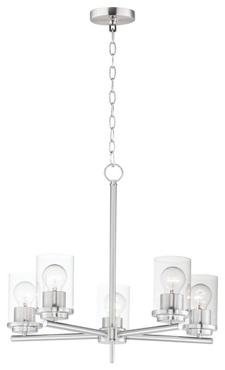 Maxim 10205CL Corona 5 Light 22"W Chandelier - Satin Nickel