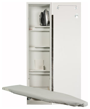 Premium Swivel Non-Electric Ironing Center, Raised White Door