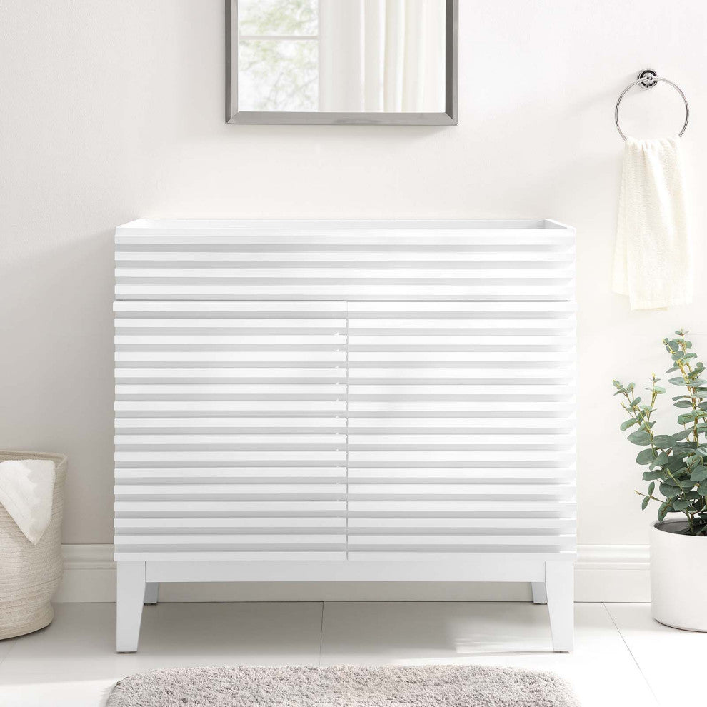 Render 36" Bathroom Vanity Cabinet, White