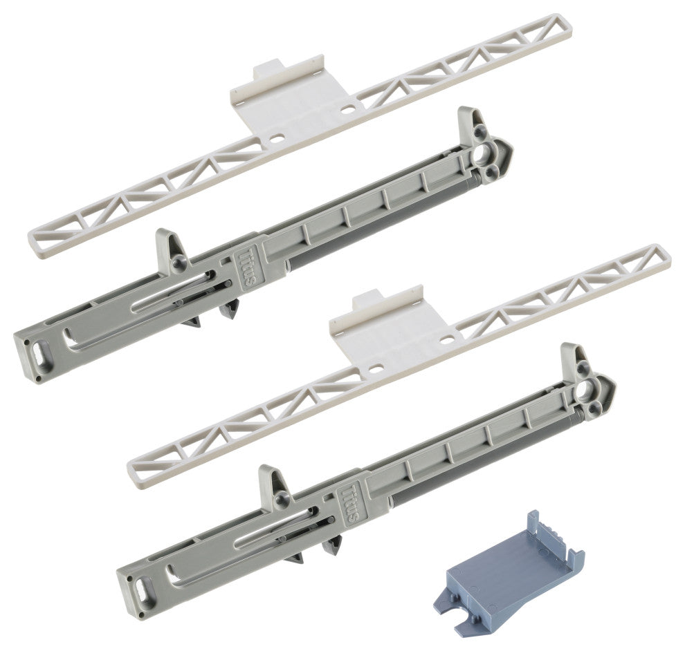 Soft Close Cabinet Drawer Damper / Adapter for Metal Drawers (White), 2 Pack