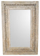 Grey Wash Carved Architectural Mirror