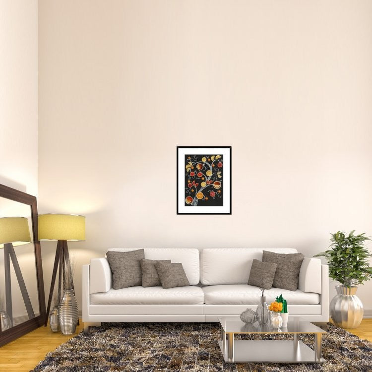"Teatime Tree" Framed Digital Print by Dina Belenko, 26"x32"