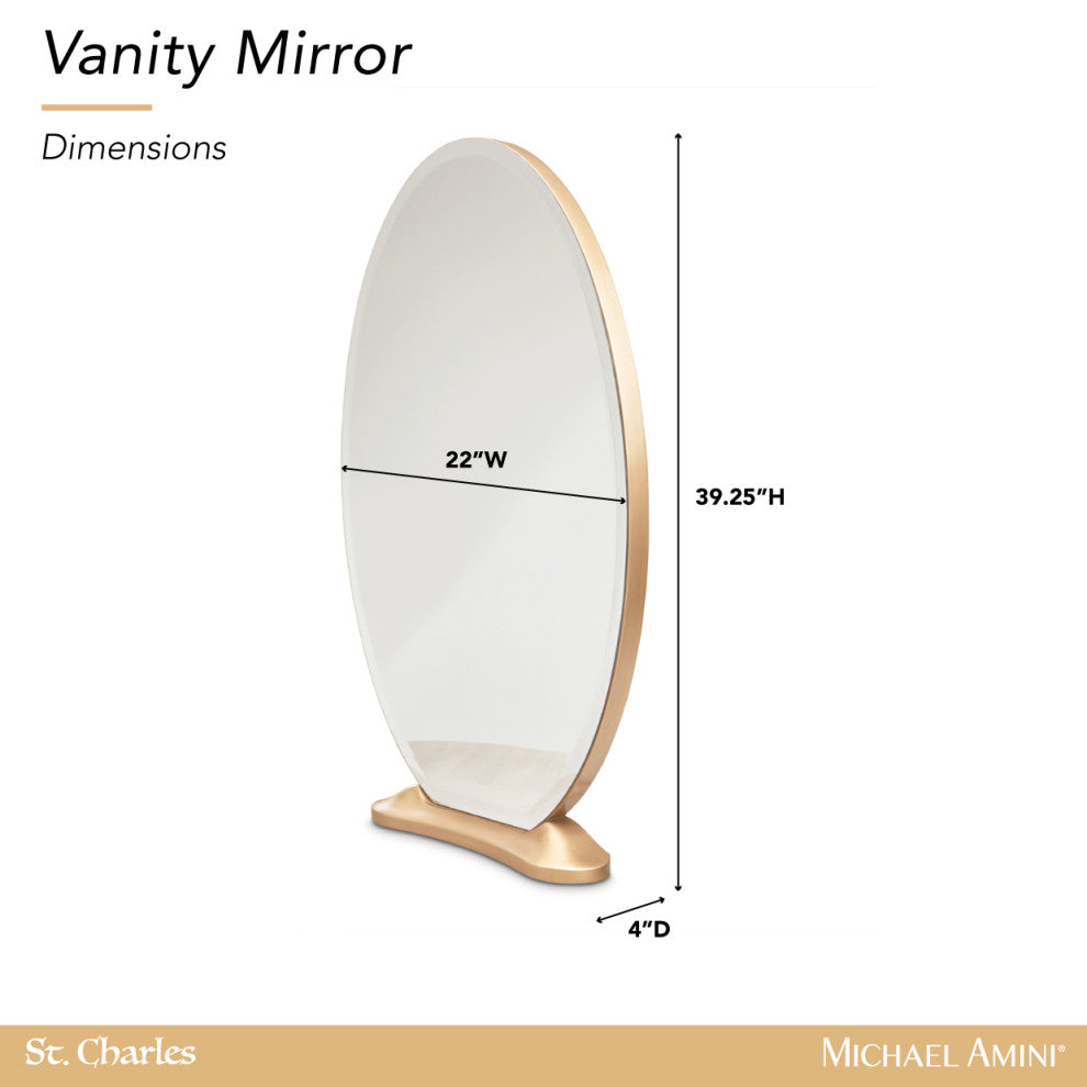 St. Charles Vanity Mirror, Dove Gray