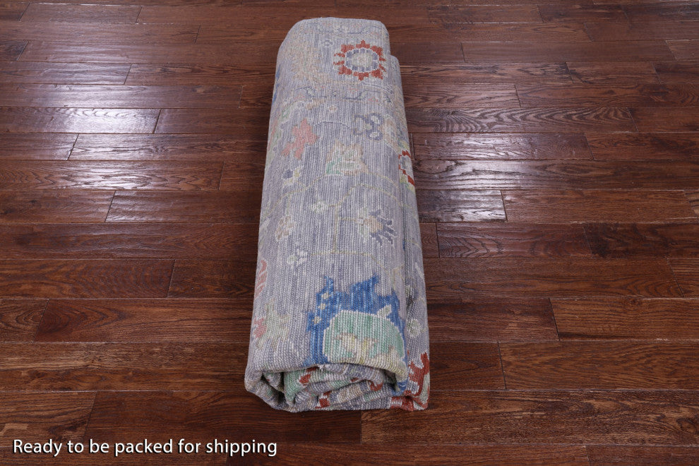 8' 4" X 10' 3" Hand Knotted Turkish Oushak Wool Rug - Q13438
