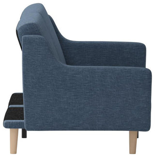 Delphine Premium Convertible Split Back Sofa Futon with Curved Armrests, Navy