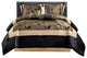 Passion 7 Piece Comforter Set, Leaves, Bronze, King