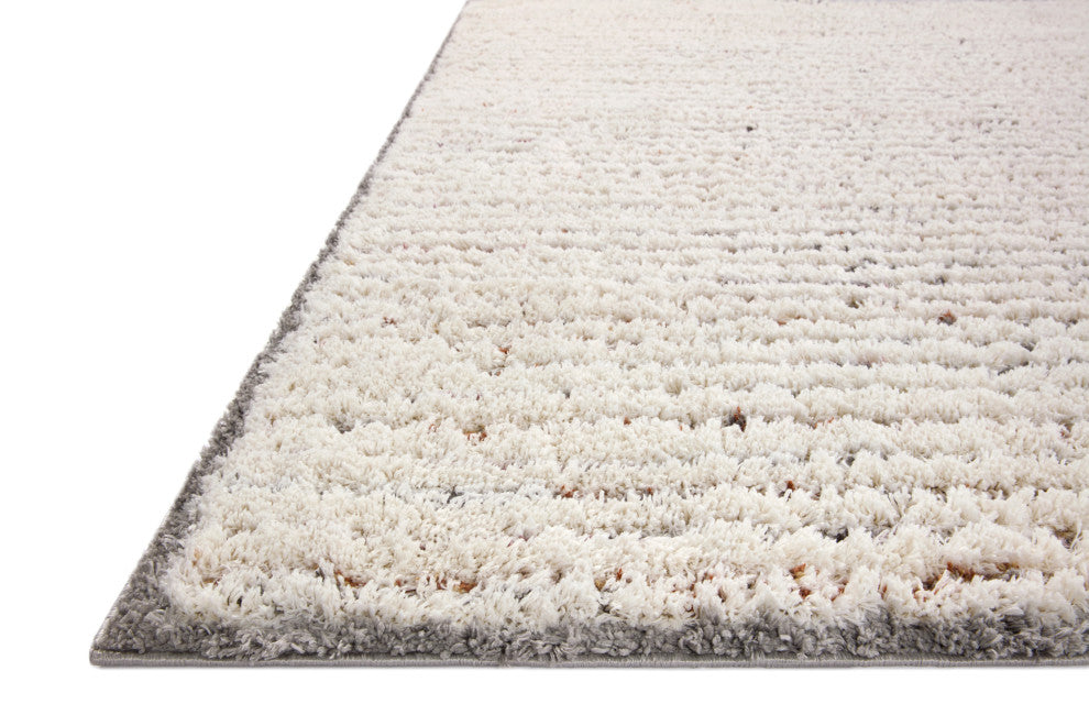 Loloi Levitt Shag Ivory / Multi 18" x 18" Sample Rug
