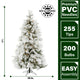 4' Snowy Pine Flocked Slim Christmas Tree With Warm White LED Lights