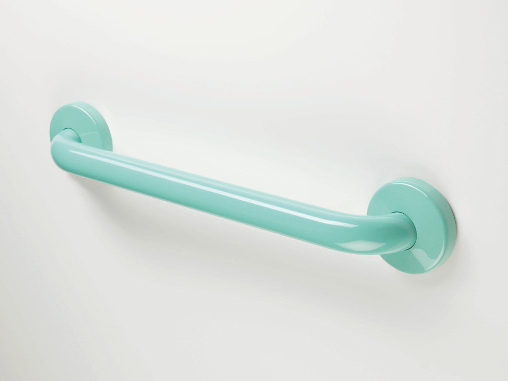 32 Inch Grab Bar With Safety Grip, Wall Mount Coated Grab Bar, Light Green