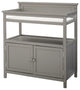 Emery 38"W Wood Changer With Doors and Changing Pad, Gray