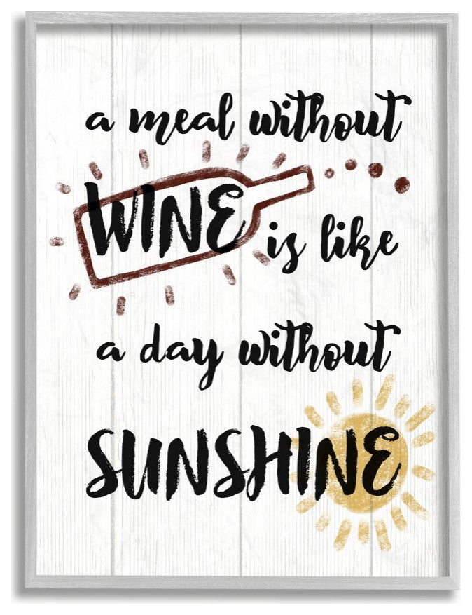 A Meal Without Wine Phrase Drink Humor Text,1pc, each 11 x 14